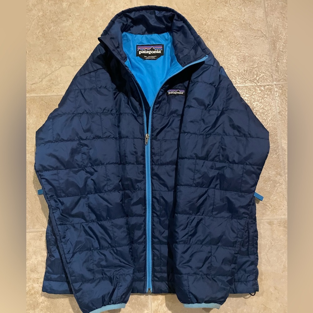 Patagonia blue youth jacket size 10
